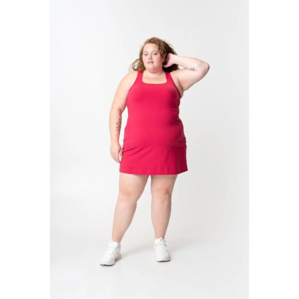 NWT Alder Apparel Medium Cherry Adventure Performance Racerback Dress - Picture 6 of 11